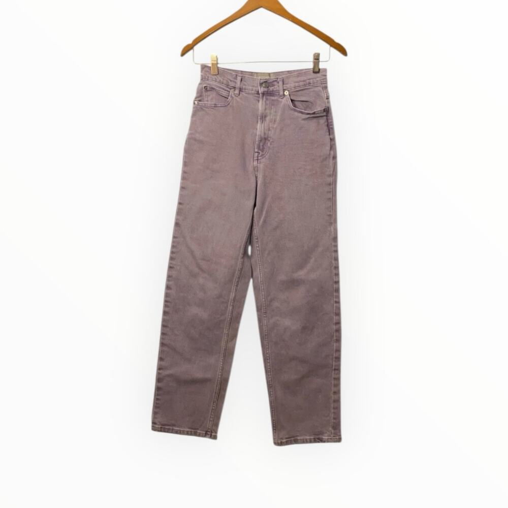 Everlane the Way High Jeans Lilac Purple Organic Cotton Stretch | 25 Tall
